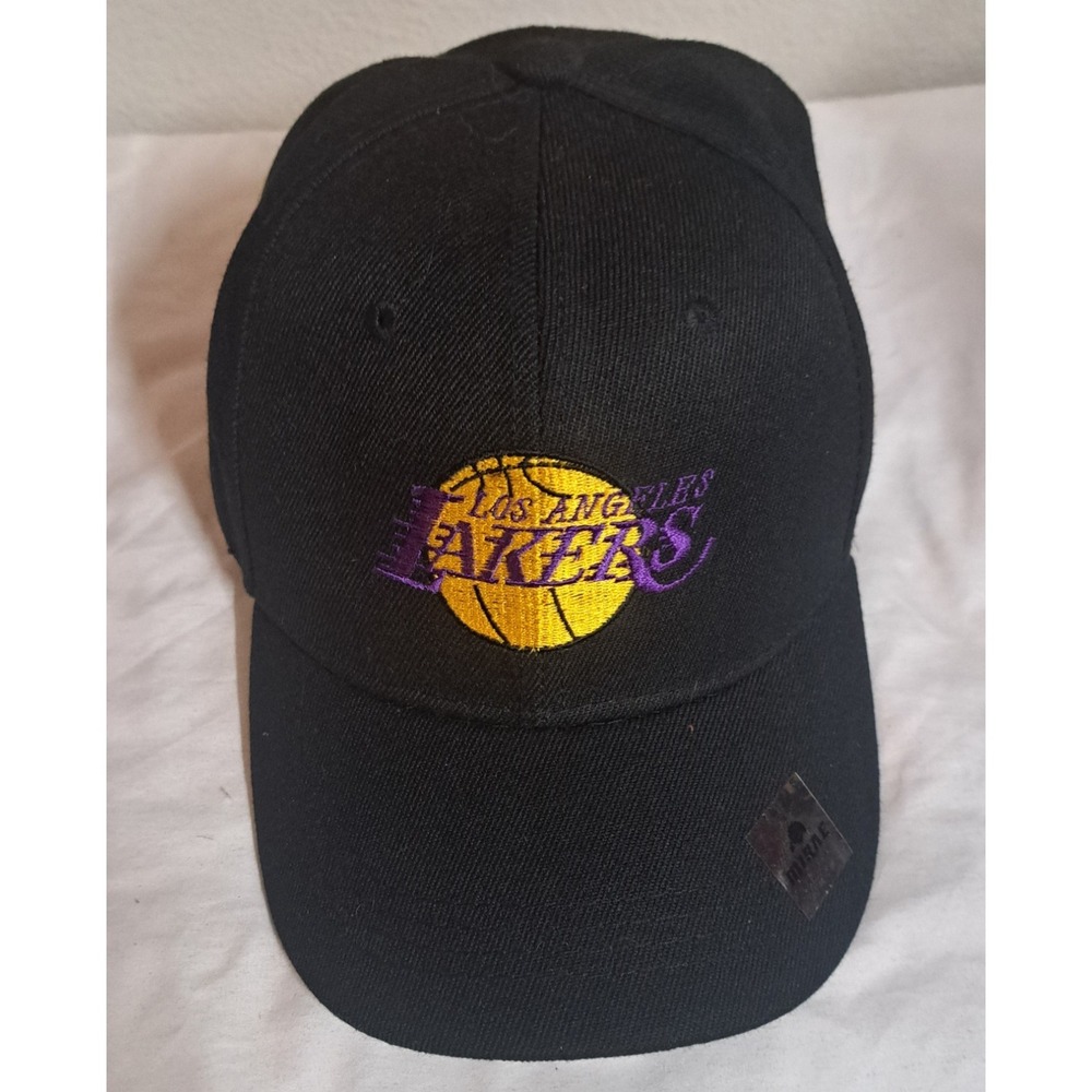 LA Lakers Hat Black Adjustable Cap Embroidered Logo Basketball NWOT